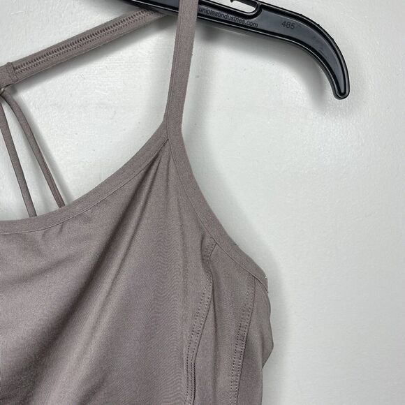 ATHLETA Womens Beloved Shine Bralette Sz Small S Foxtail Taupe Strappy-Back - Picture 2 of 9
